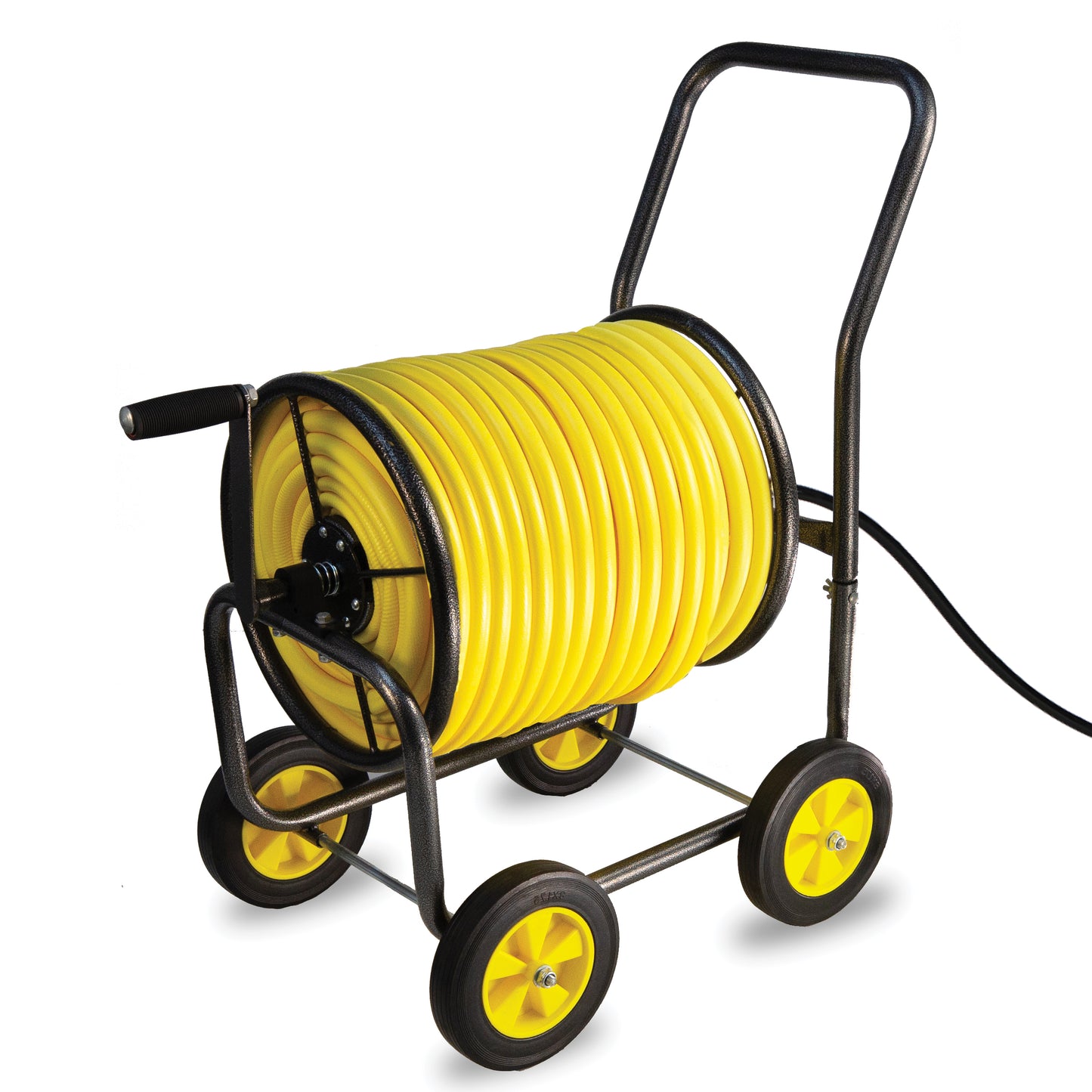 Real Hose Storage 4-Wheel Residential Hose Reel Cart - 250ft Hose Capacity