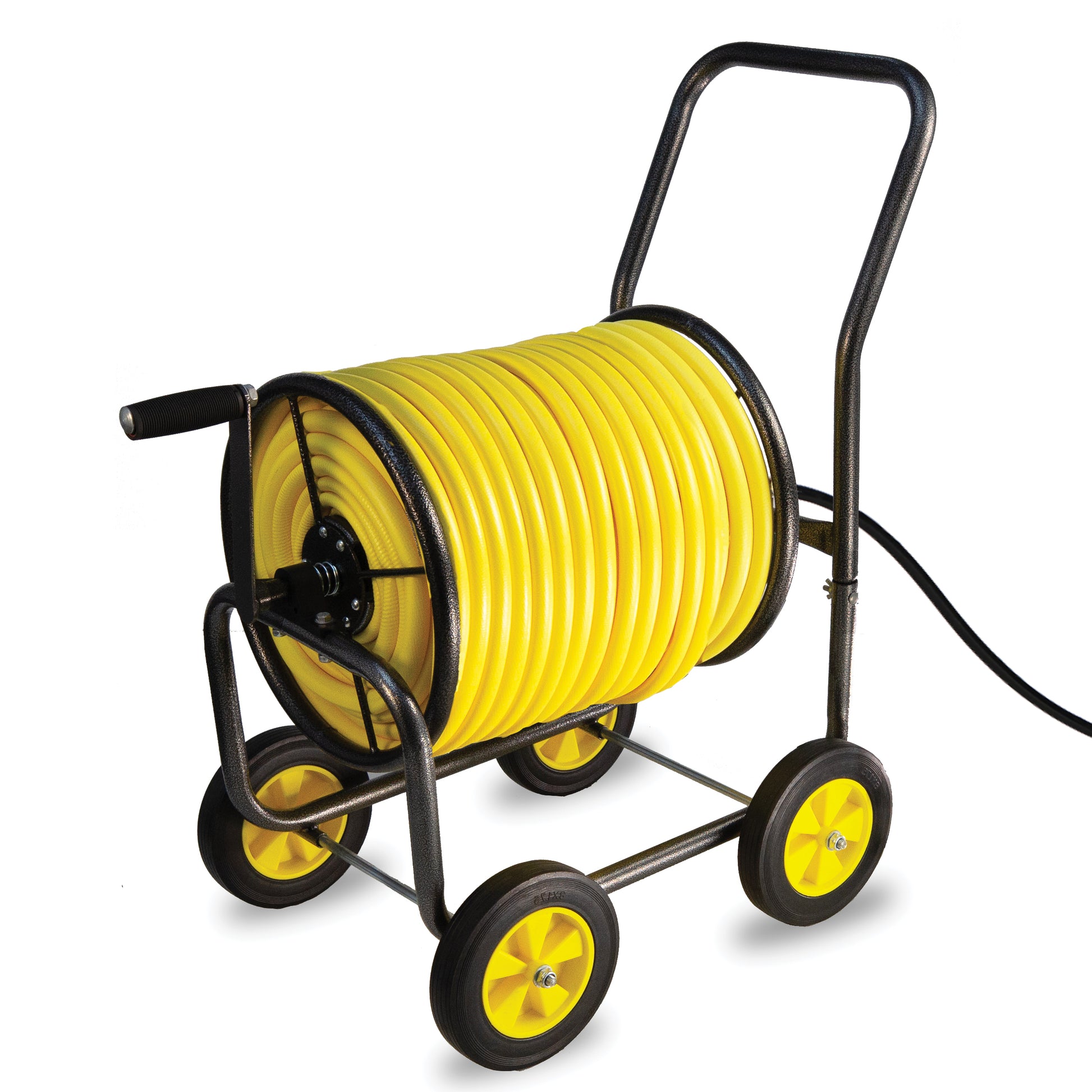 Real Hose Storage 4-Wheel Residential Hose Reel Cart - 250ft Hose Capacity