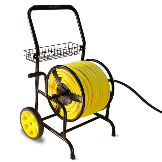 Heavy Duty Metal Hose Reel Cart with Wheels