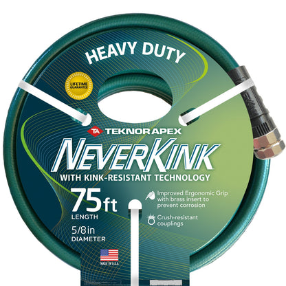 5/8" x 75' Teknor Apex Neverkink Heavy Duty Garden Hose - 8617-50