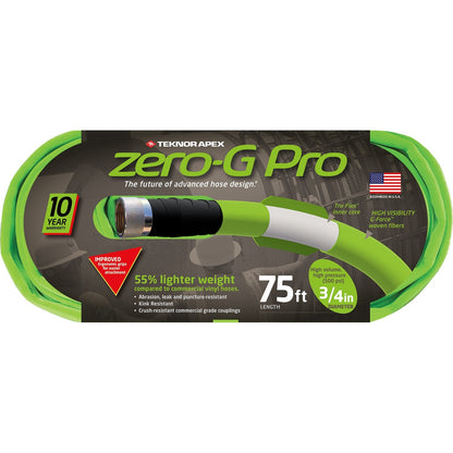 3/4" x 75' zero-G PRO Lightweight Kink-Resistant Garden Hose - 4300-75