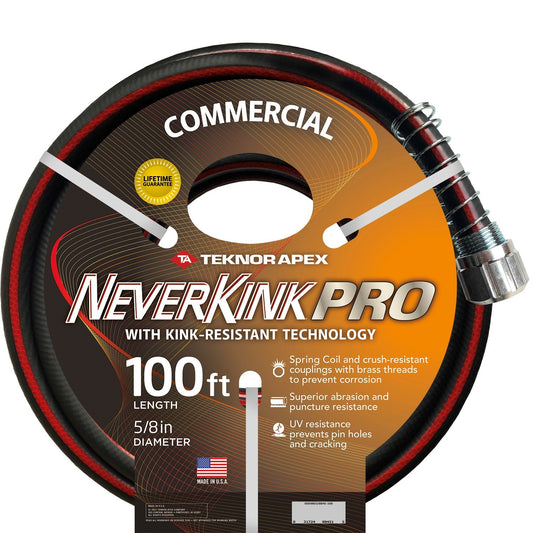 5/8" x 100' Teknor Apex Neverkink PRO Commercial Duty Garden Hose - 8845-100