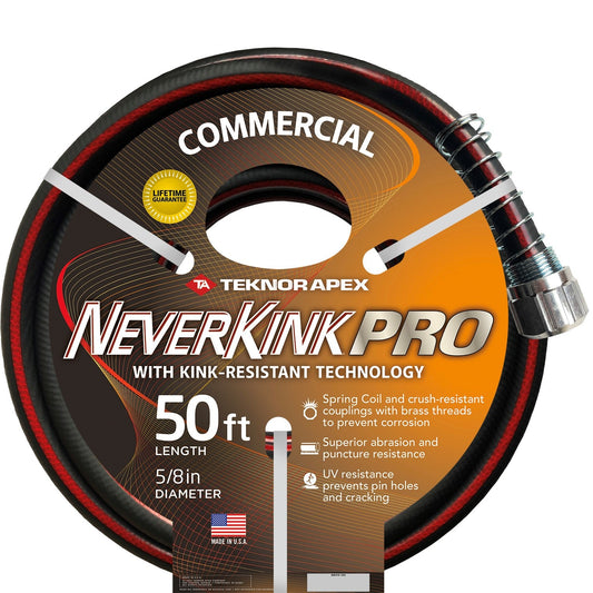 5/8" x 50' Teknor Apex Neverkink PRO Commercial Duty Garden Hose - 8845-50